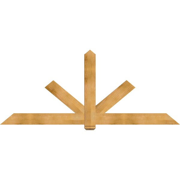 Ekena Millwork Kennewick Rough Sawn Timber Gable Bracket, Western Red Cedar, 96"W x 40"H x 2"D x 6"F, 10/12 Pitch GBW096X40X0206KEN00RWR - main